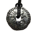 Versace Necklace Accessories- Pendant Logo Round Silver Color • GY18 MQ