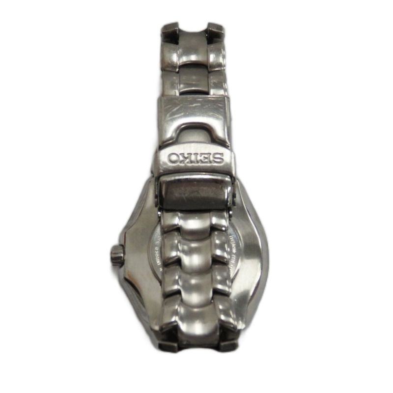 Seiko 4s12-0020 Watch Automatic Black Dial Carre Date Silver Color • GY18 MQ