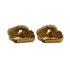 Dior Earrings Clip Type Rhinestone Log