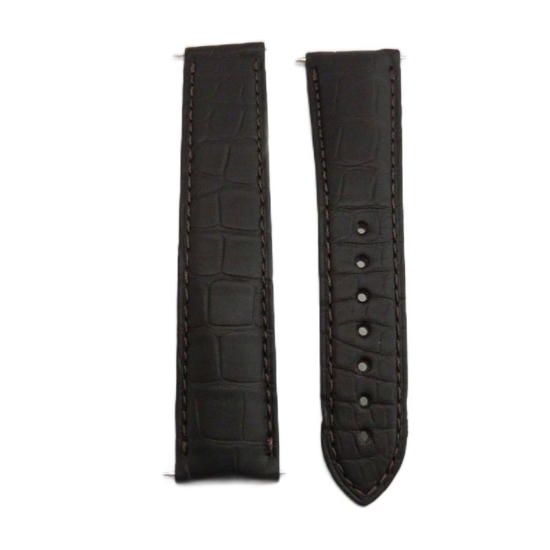 Omega Watch Strap Band Logo Leather Black • GY11 MQ
