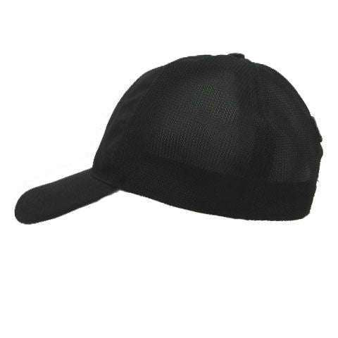 Gucci GG Pattern Nylon Mesh Cap Logo Cut Replacement Black Hat