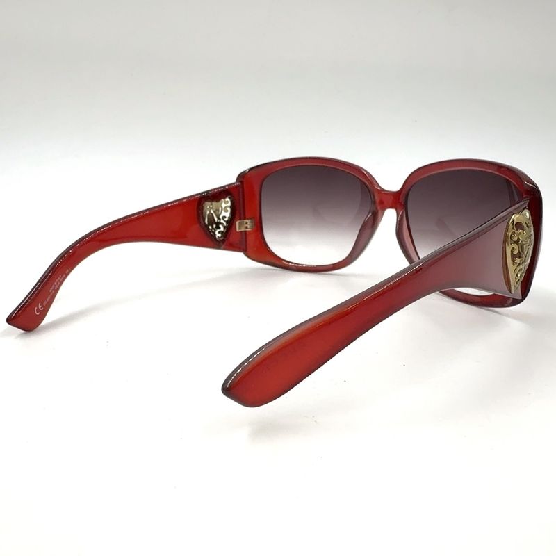 Gucci Cles Heart Plastic Brown Gold Eyewear