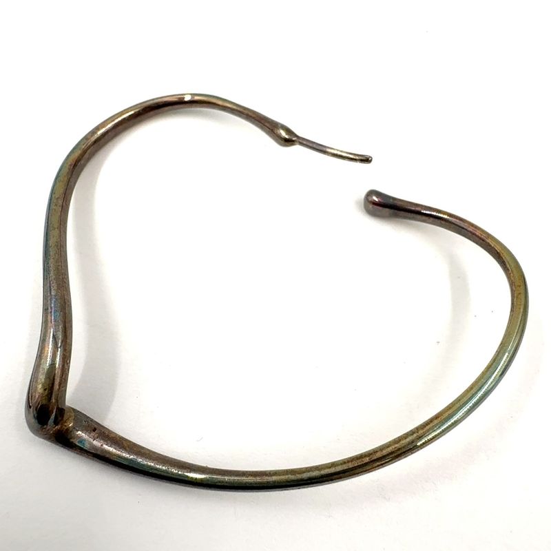 Tiffany & Co Elsa Peretti Open Heart Hoop Ag925 Silver Earrings