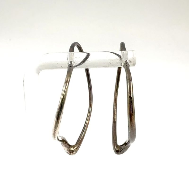 Tiffany & Co Elsa Peretti Open Heart Hoop Ag925 Silver Earrings