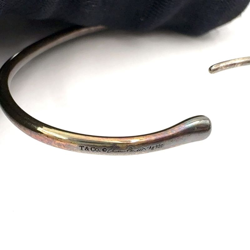 Tiffany & Co Elsa Peretti Open Heart Hoop Ag925 Silver Earrings