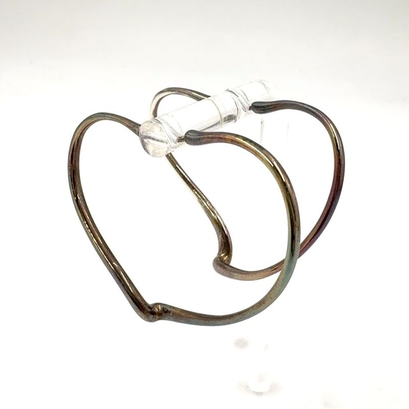Tiffany & Co Elsa Peretti Open Heart Hoop Ag925 Silver Earrings