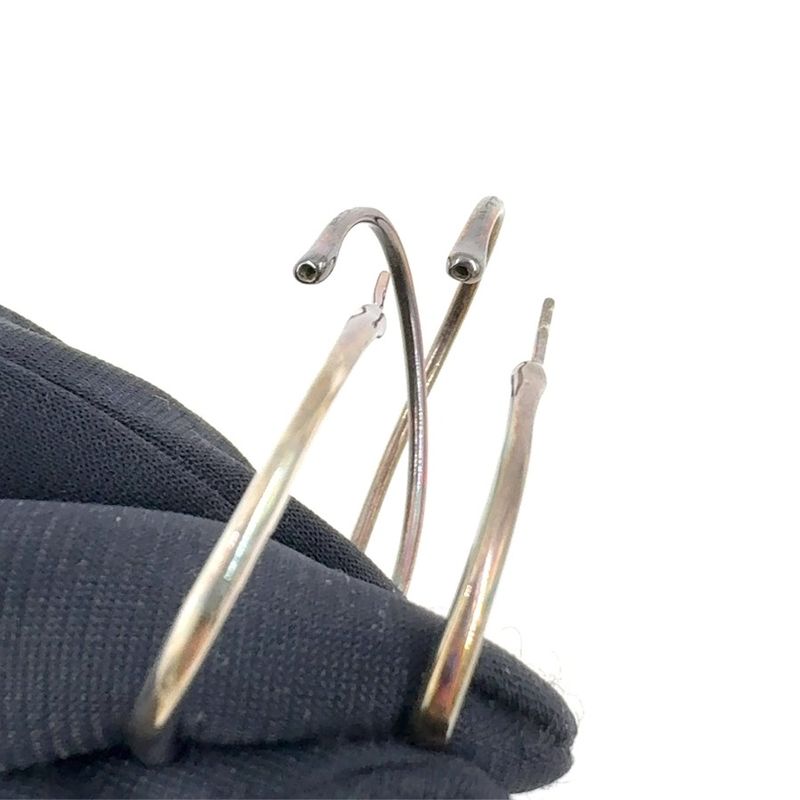 Tiffany & Co Elsa Peretti Open Heart Hoop Ag925 Silver Earrings