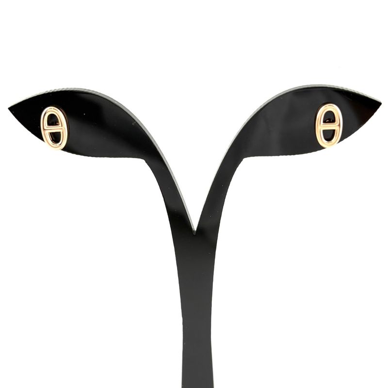 Hermes Chaine D'ancre Farand D'or Tpmearrings PG Pink Gold Earrings 750 Women's