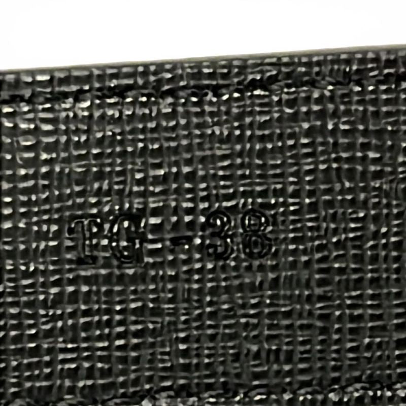 Fendi Belt 38 Black Silver Leather