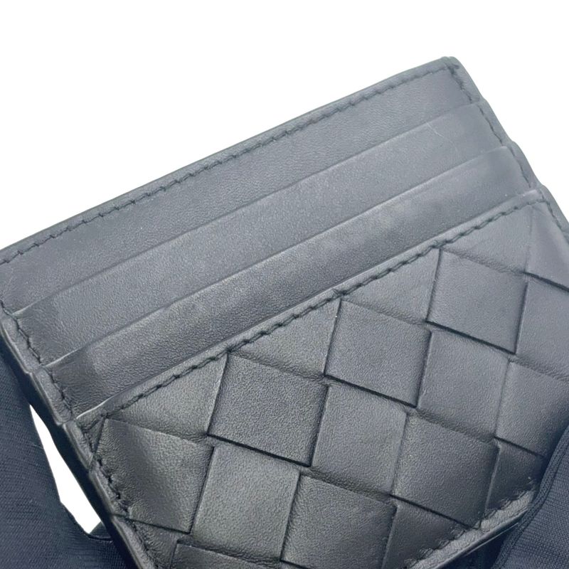Bottega Veneta Cles Card Case Leather Black Card Case 743209vcpq38838