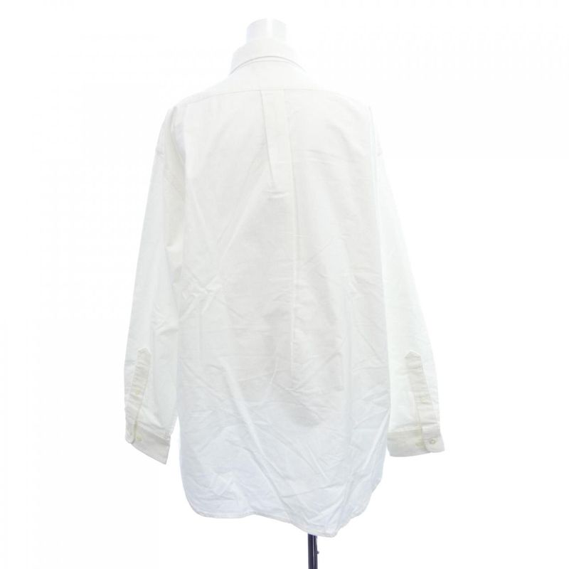 Prada Embroidered Oxford Cotton Shirt White