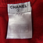 Chanel Vintage Knit Top Red
