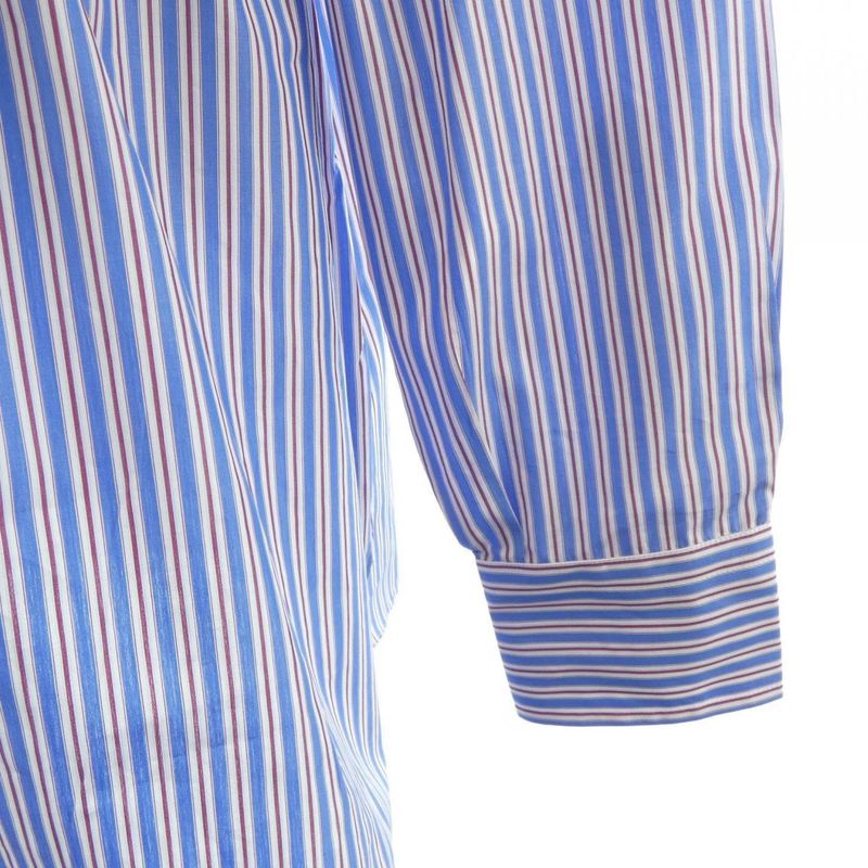 Prada Striped Poplin Shirt Blue Red