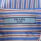 Prada Striped Poplin Shirt Blue Red