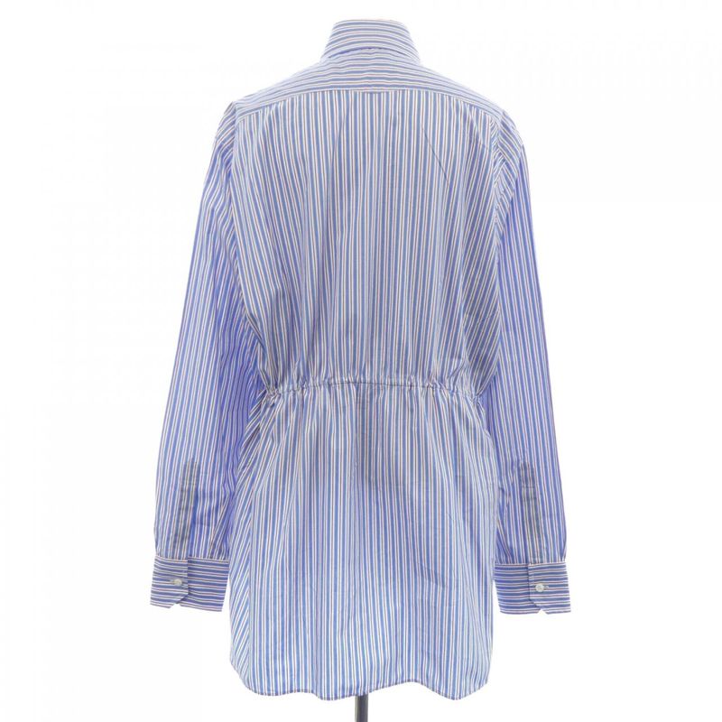 Prada Striped Poplin Shirt Blue Red