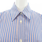 Prada Striped Poplin Shirt Blue Red