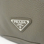 Prada Shoulder Bag Silver Bambu