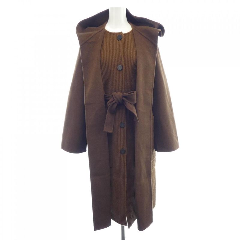 Hermes Look12 Knit Details 3h0142db Double Face Coat