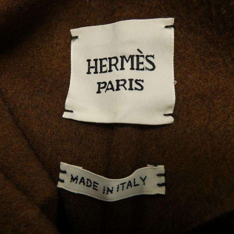 Hermes Look12 Knit Details 3h0142db Double Face Coat