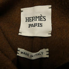 Hermes Look12 Knit Details 3h0142db Double Face Coat