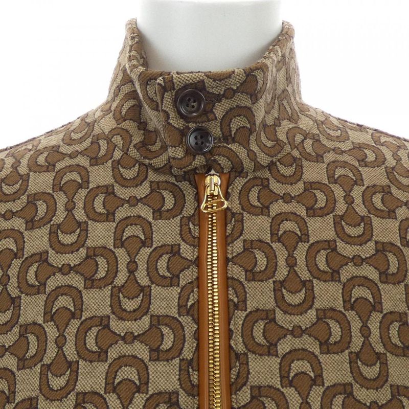 Gucci Horsebit Jaquard Wool Jacket 694157 Z8ay1 Blouson Jacket