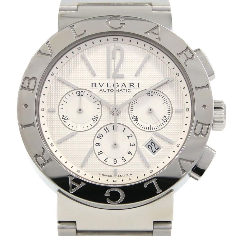 Bvlgari Chronograph Bb42ssch Bb42wssdch SS Automatic Winding