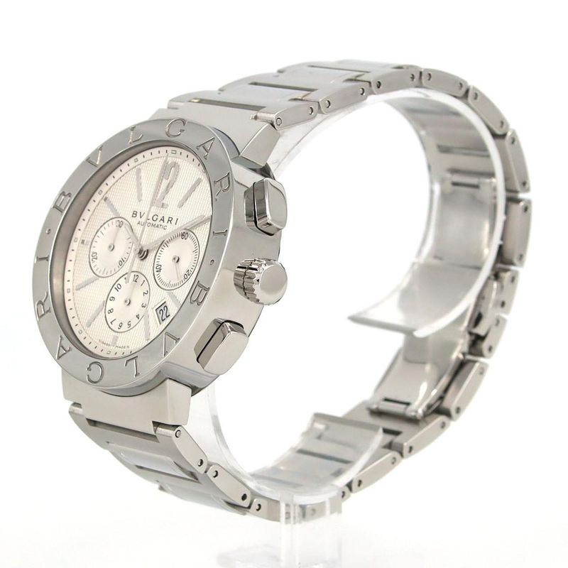 Bvlgari Chronograph Bb42ssch Bb42wssdch SS Automatic Winding