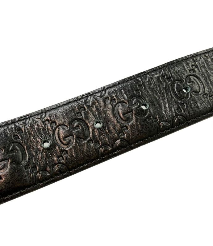 Gucci Belt Guccissima Interlocking G 114984 525040 11546 Men's Gucci