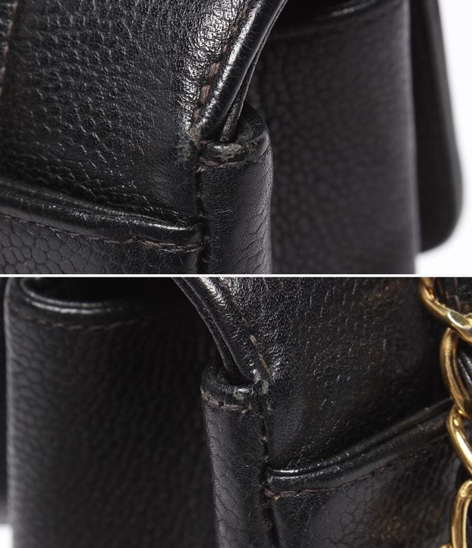 Chanel Chain Shoulder Bag Gold Hardware Diana Flap Matelasse No 4 Caviar Skin