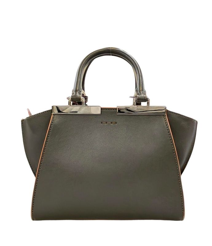 Fendi 2-Way Shoulder Bag Crossbody Petit Grey