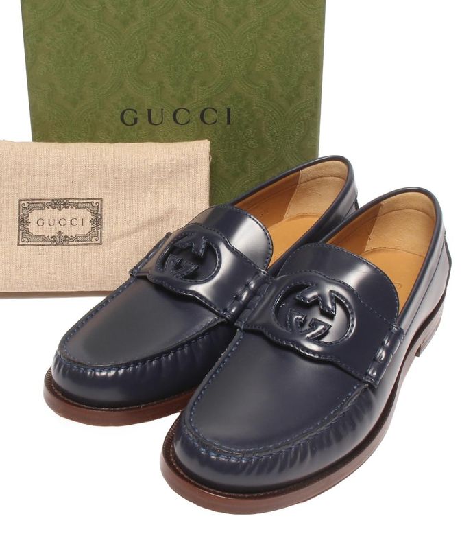 Gucci Loafers Interlocking 738470 Men's SIZE 6 1 2 (25.5cm (10.04in)) Gucci