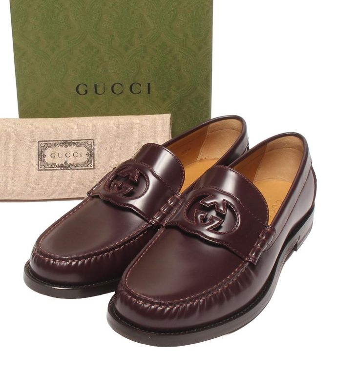Gucci Loafers Interlocking 738470 Men's SIZE 8 1 2 (27.5cm (10.83in)) Gucci