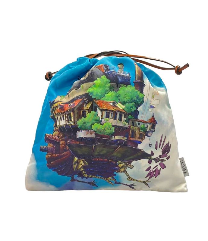 Loewe Drawstring Pouch Studio Ghibli Howl's Moving Castle Blue