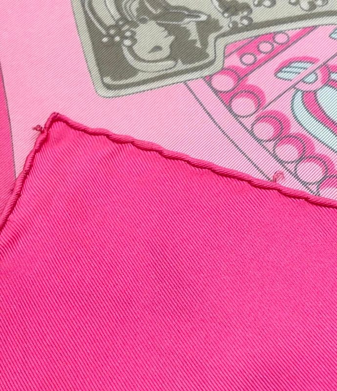 Hermes Scarf Silk Carre 90 Mexique Pink