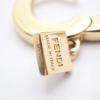 Fendi Forever Hoop Earrings Gold Color White — view 4