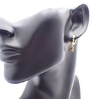 Fendi Forever Hoop Earrings Gold Color White — view 6