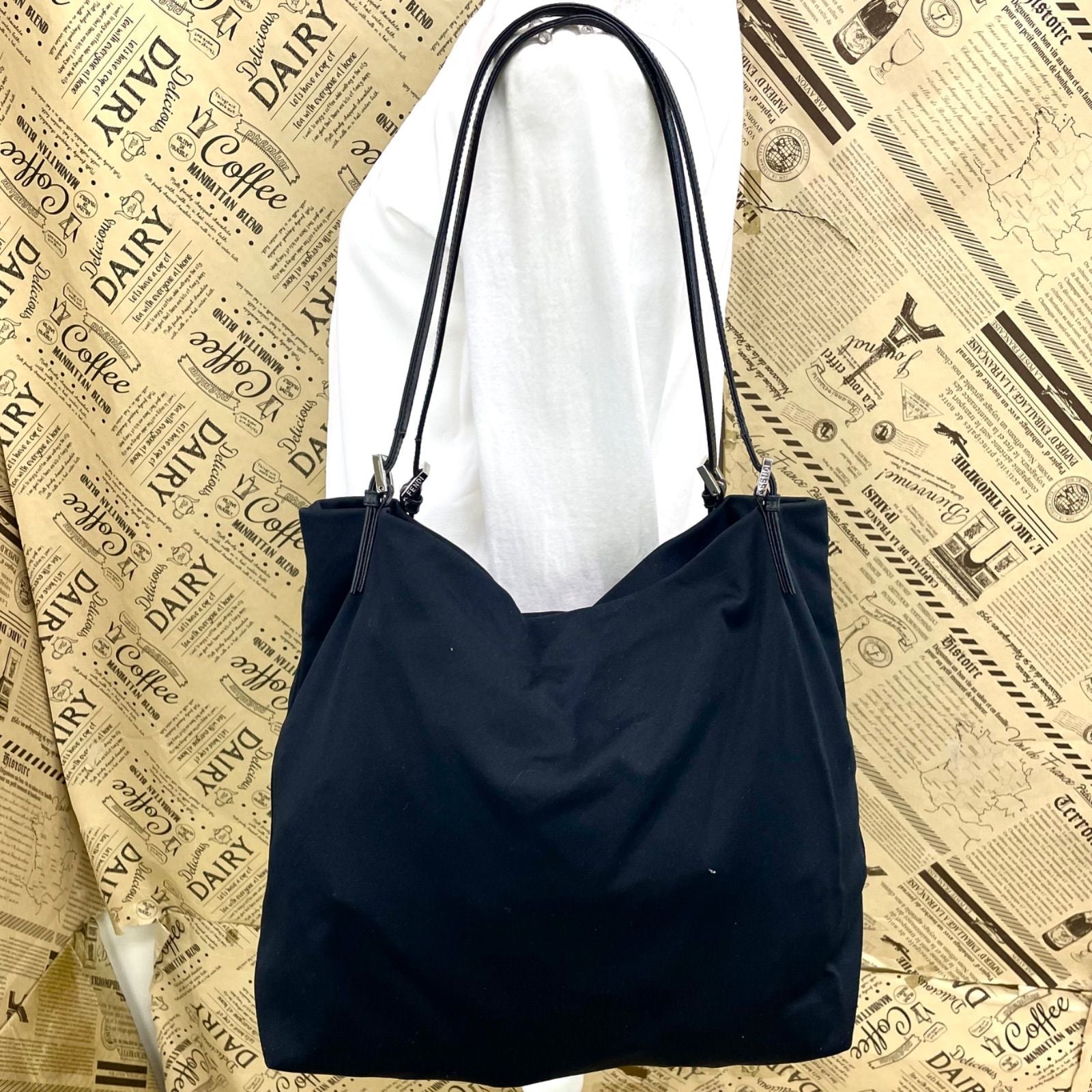 Fendi Tote Black Vertical Business Travel Formal — view 2