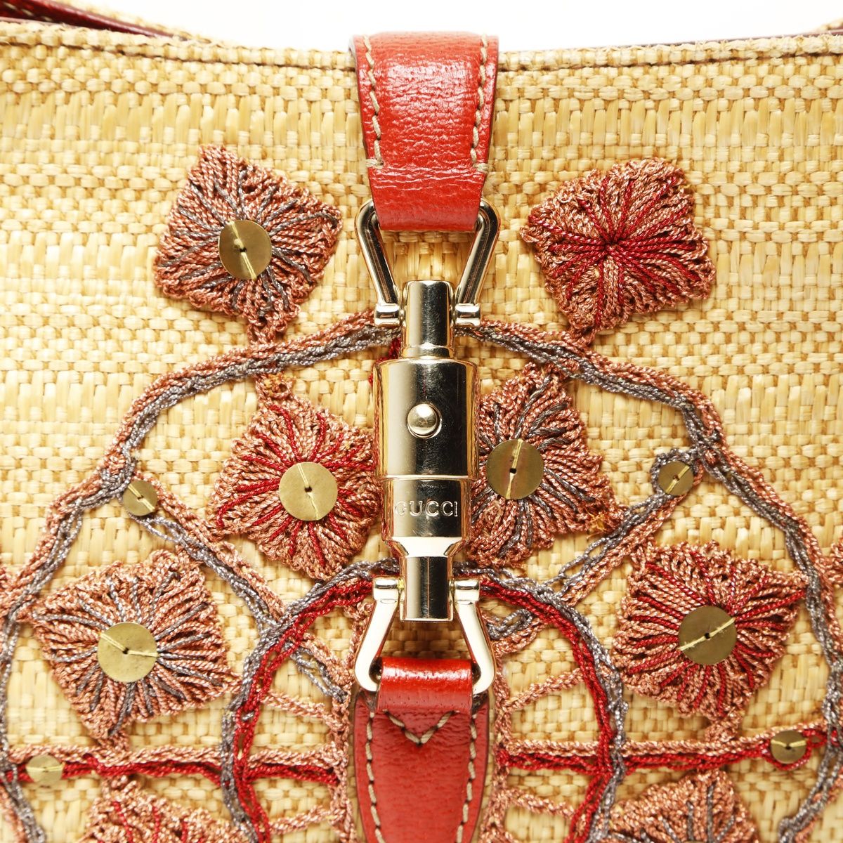 Gucci Shoulder Bag Jackie Straw Raffia — view 8