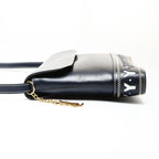 Saint Laurent Yves Shoulder Bag YSL Cut Logo Leather — view 3
