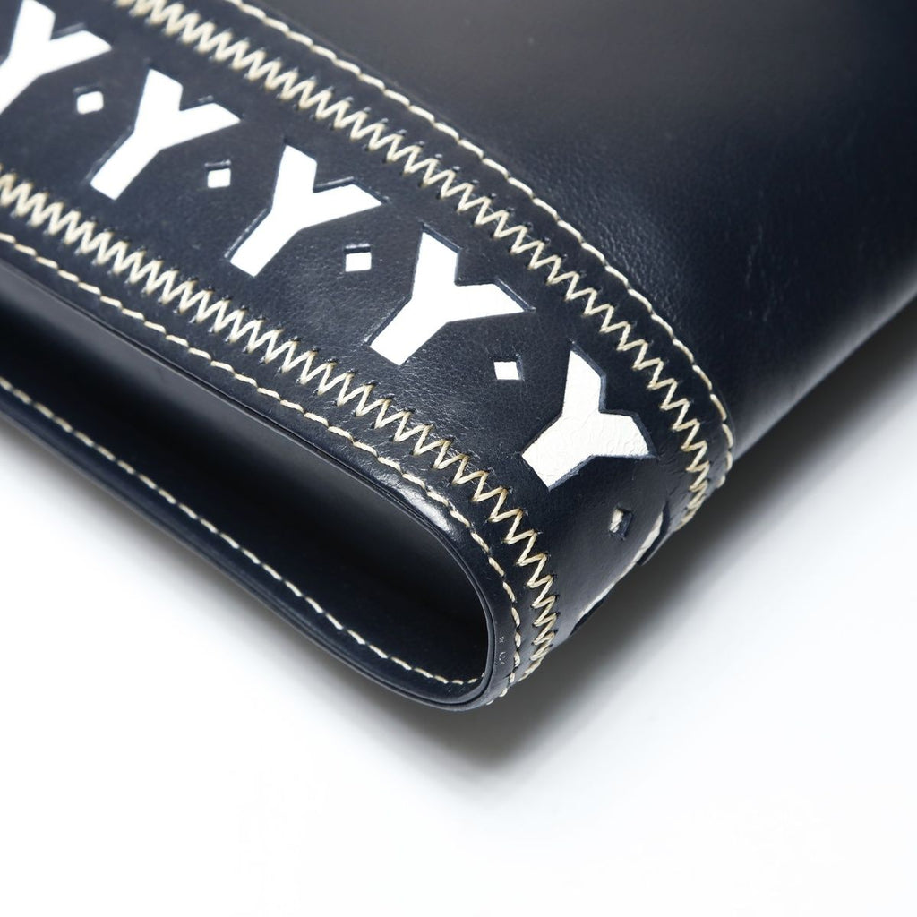Saint Laurent Yves Shoulder Bag YSL Cut Logo Leather — view 6