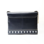 Saint Laurent Yves Shoulder Bag YSL Cut Logo Leather — view 2