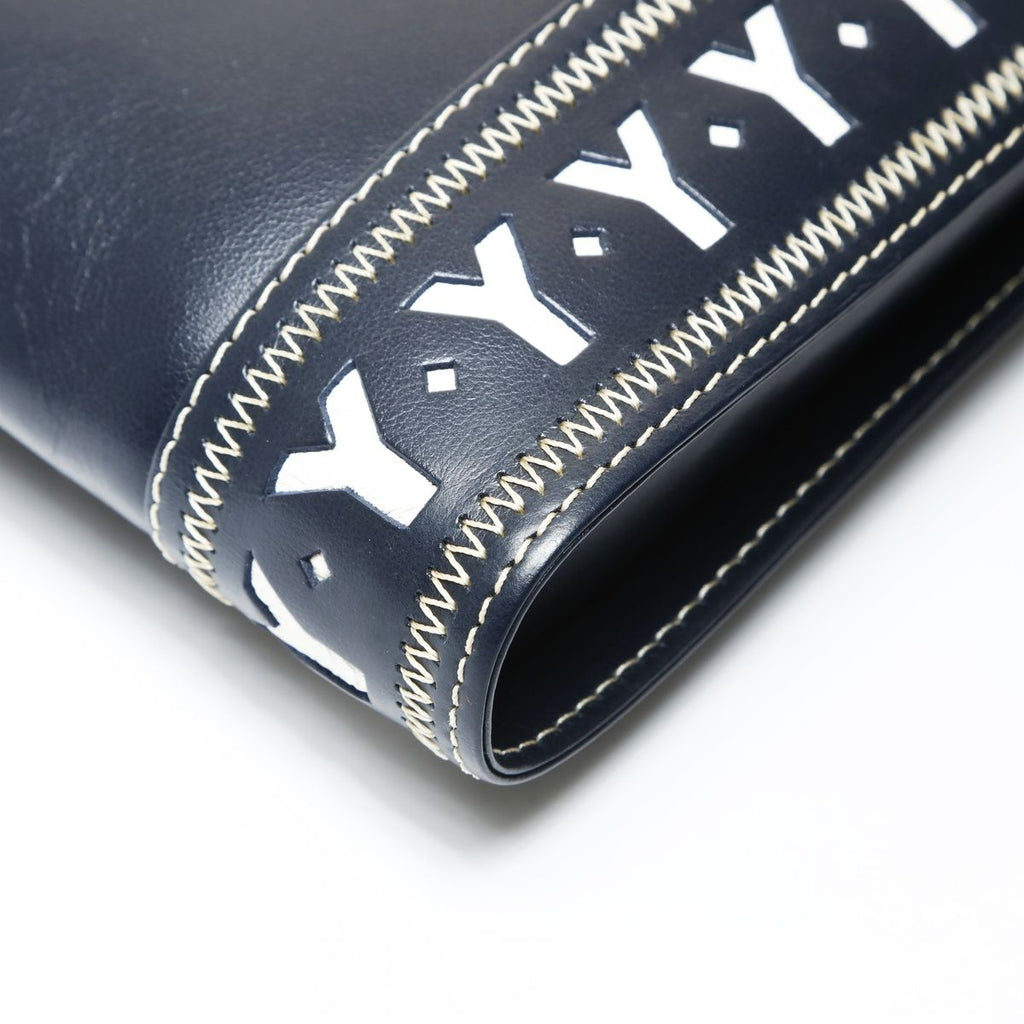 Saint Laurent Yves Shoulder Bag YSL Cut Logo Leather — view 5