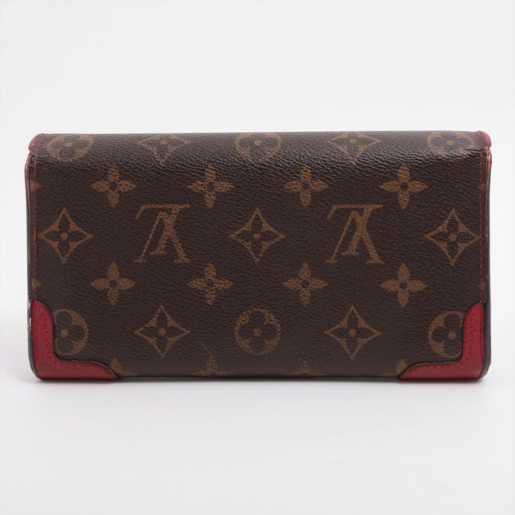 Louis Vuitton Monogram Portefeuille Sarah Retiro Wallet Brown Cerise — view 2