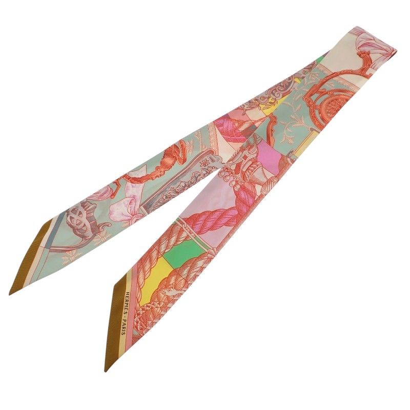 Hermes Cavalleria D Etriers Knight's Armor Scarf Silk Multi