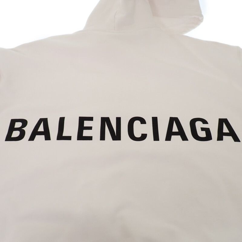 Balenciaga Oversize Hoodie M Cotton White