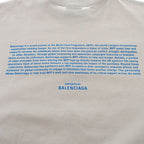 Balenciaga Wfp Logo T-Shirt XS Short Sleeve Cotton Gray