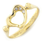 Tiffany & Co Ring Open Heart Diamond 18K Yellow Gold
