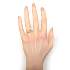 Tiffany & Co Ring Open Heart Diamond 18K Yellow Gold