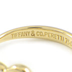 Tiffany & Co Ring Open Heart Diamond 18K Yellow Gold