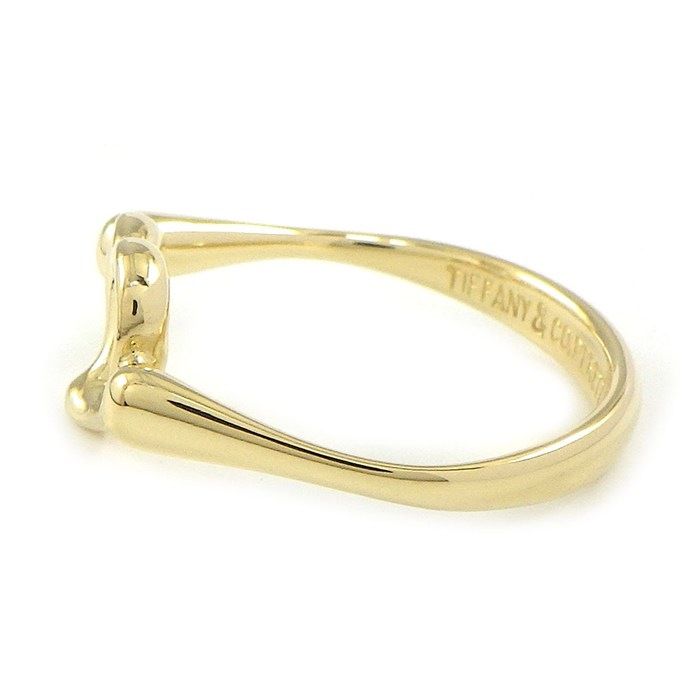 Tiffany & Co Ring Open Heart Diamond 18K Yellow Gold